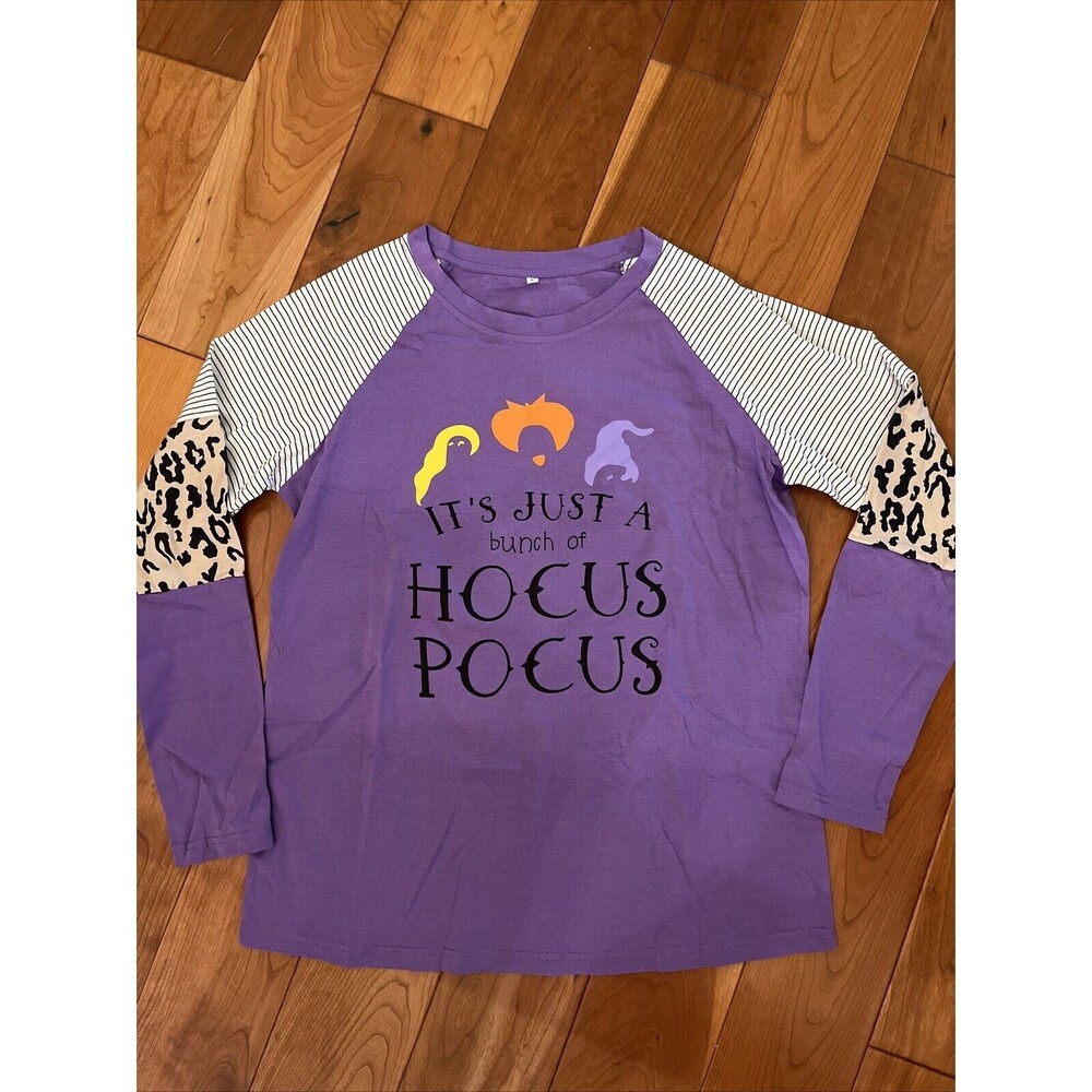 Halloween  Long Sleeve T Shirt  Size Large Hocus Pocus